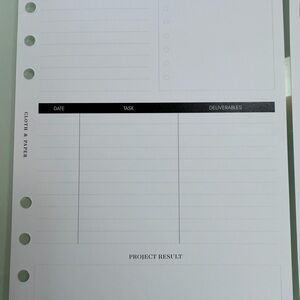 Cloth & Paper Project Management Insert with Flags